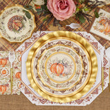 Turkey & Gourds Wavy Salad Plates
