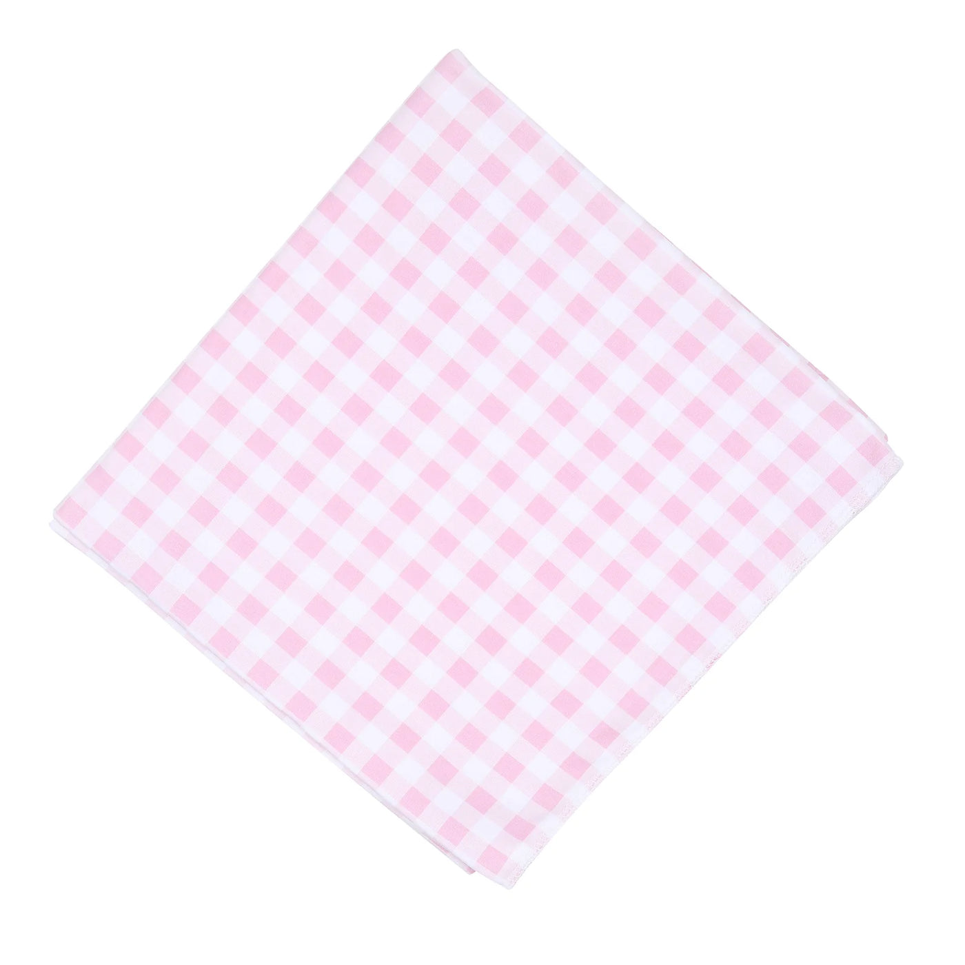 Pink Baby Checks Swaddle Blanket