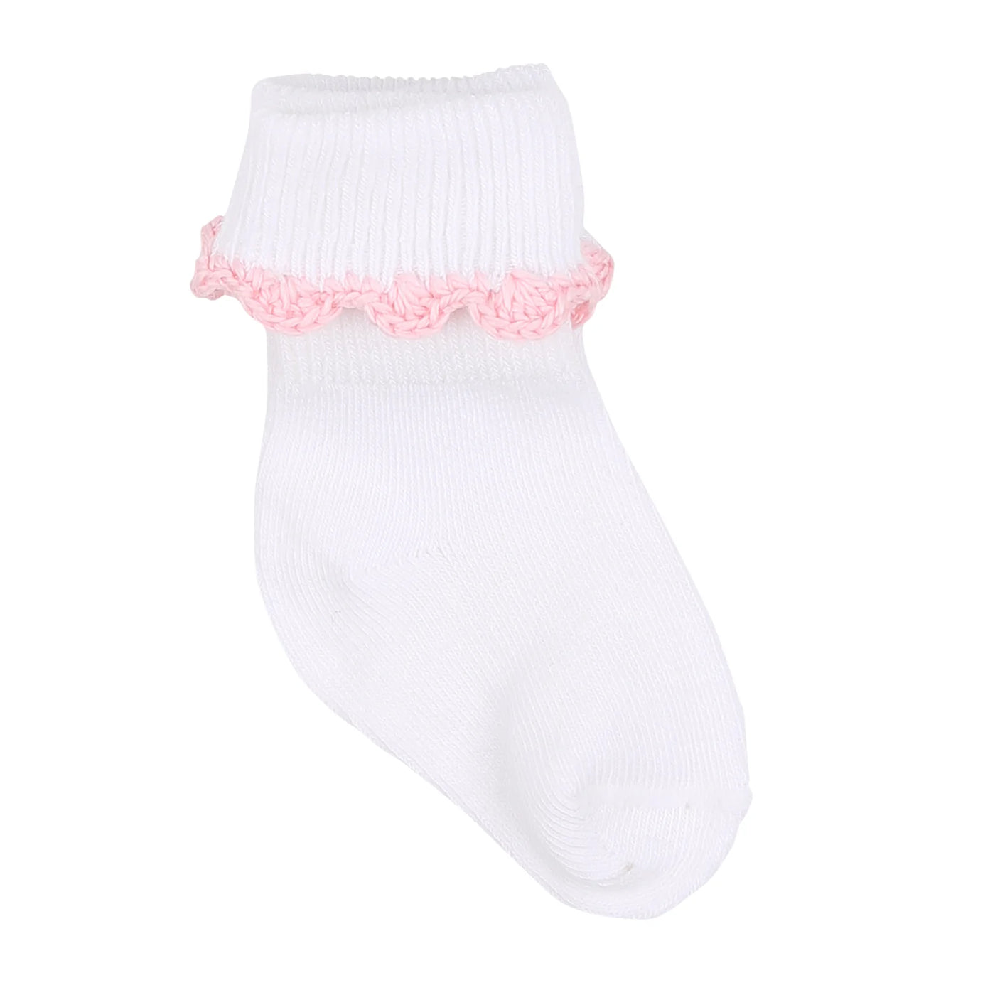 Baby Joy Pink Crochet Sock