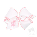 Ballet Slippers Emb Hair Bow
