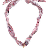 Allegra Blossom Scarf Necklace Light Pink & White