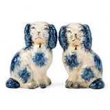 Blue and White Small Staffordshire Figurine Pair