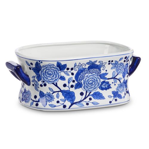 Blue And White Floral Bowl