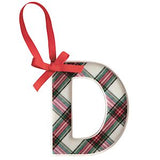 Letter Tartan Ornament