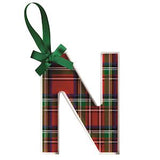 Letter Tartan Ornament