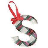Letter Tartan Ornament
