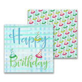 Happy Birthday Hats Cocktail Napkin
