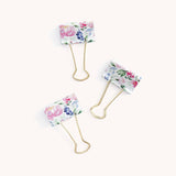 Binder Clips - Cottage Floral