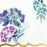 Elegant Hydrangea Beverage Napkin