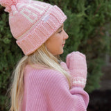 Pink Knit Mittens