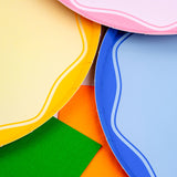 Blue Color Block Dinner Paper Plates