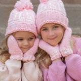 Pink Knit Mittens