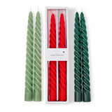 Holiday Twist Taper Candles