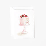 Pink cake mini notecard