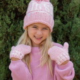 Pink Knit Mittens