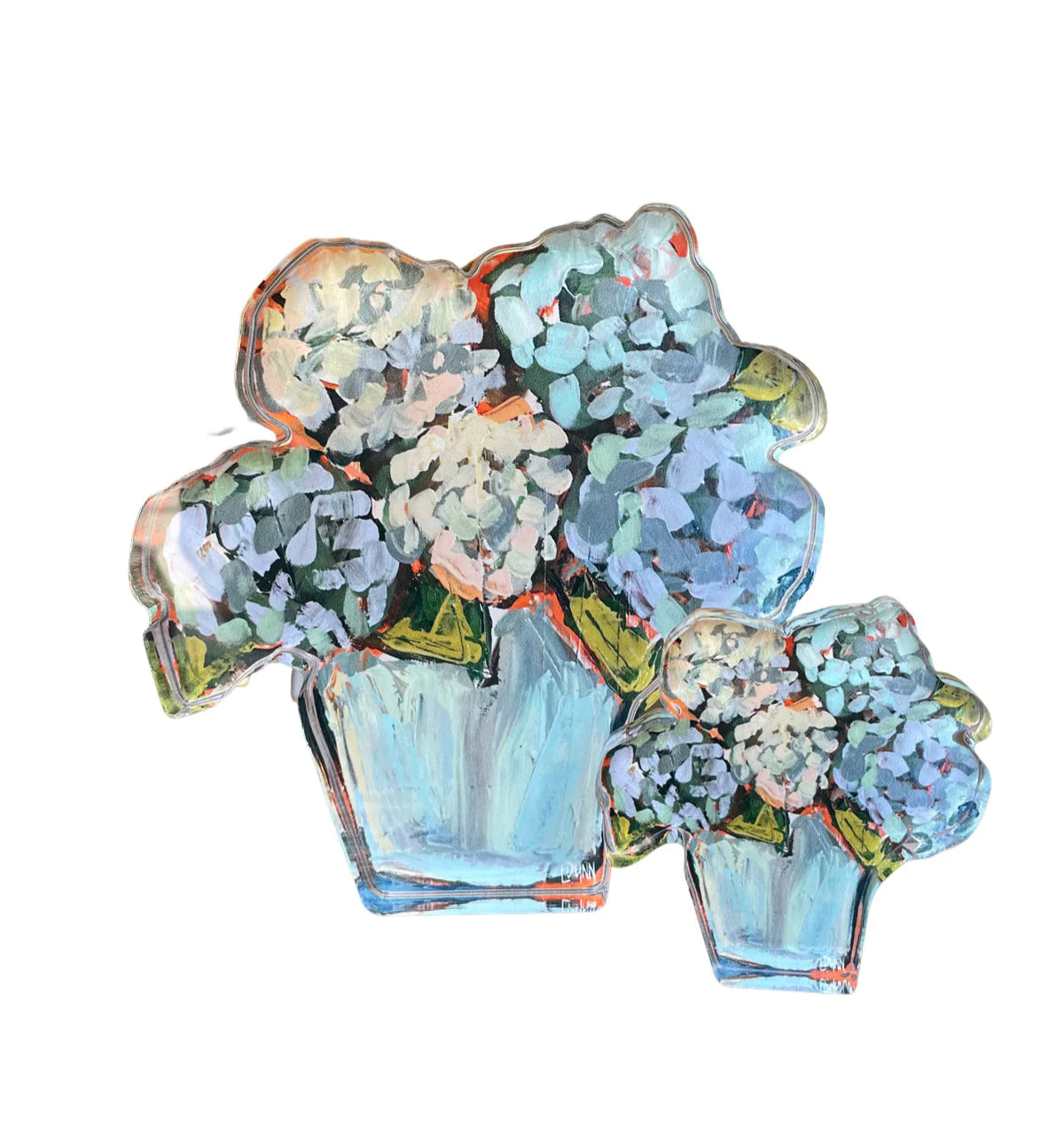 Lauren Dunn Blue Hydrangea Acrylic Bloom Block