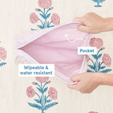 Coral Squiggle Patterned Toiletry Bag