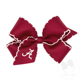 Game Day Grosgrain Hair Bow Emb-med