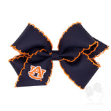 Game Day Grosgrain Hair Bow Emb-med