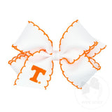 Game Day Grosgrain Hair Bow Emb-med
