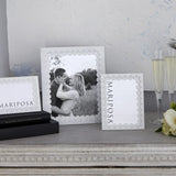 White Acrylic Double Scallop Frame