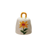 Yellow Flower Stoneware Jar