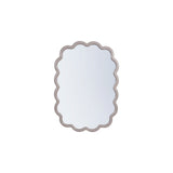 Grey Scalloped Mirror