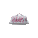 Pink Floral Butter Dish