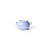 Iris Blue Med Round Vase with Knob Handles