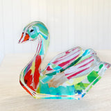 Lauren Dunn Swan Acrylic Block