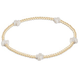 Signature Cross Small Gold Pattern 2mm Bt Off-White