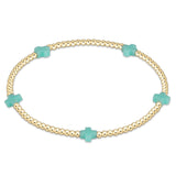 Signature Cross Small Gold Pattern 2mm Bracelet Mint
