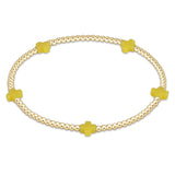 Signature Cross Small Gold Pattern 2mm Bracelet Canary