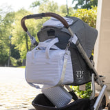 Quilted Stroller Bag Pimlico Stripe Blue