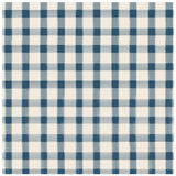 Navy Painted Check Beverage Napkins