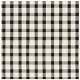 Black Painted Check Beverage Napkins