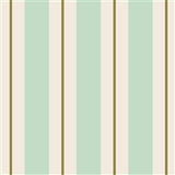 Seafoam & Gold Awning Striped Beverage Napkins