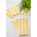 Marigold Classic Stripe Beverage Napkin