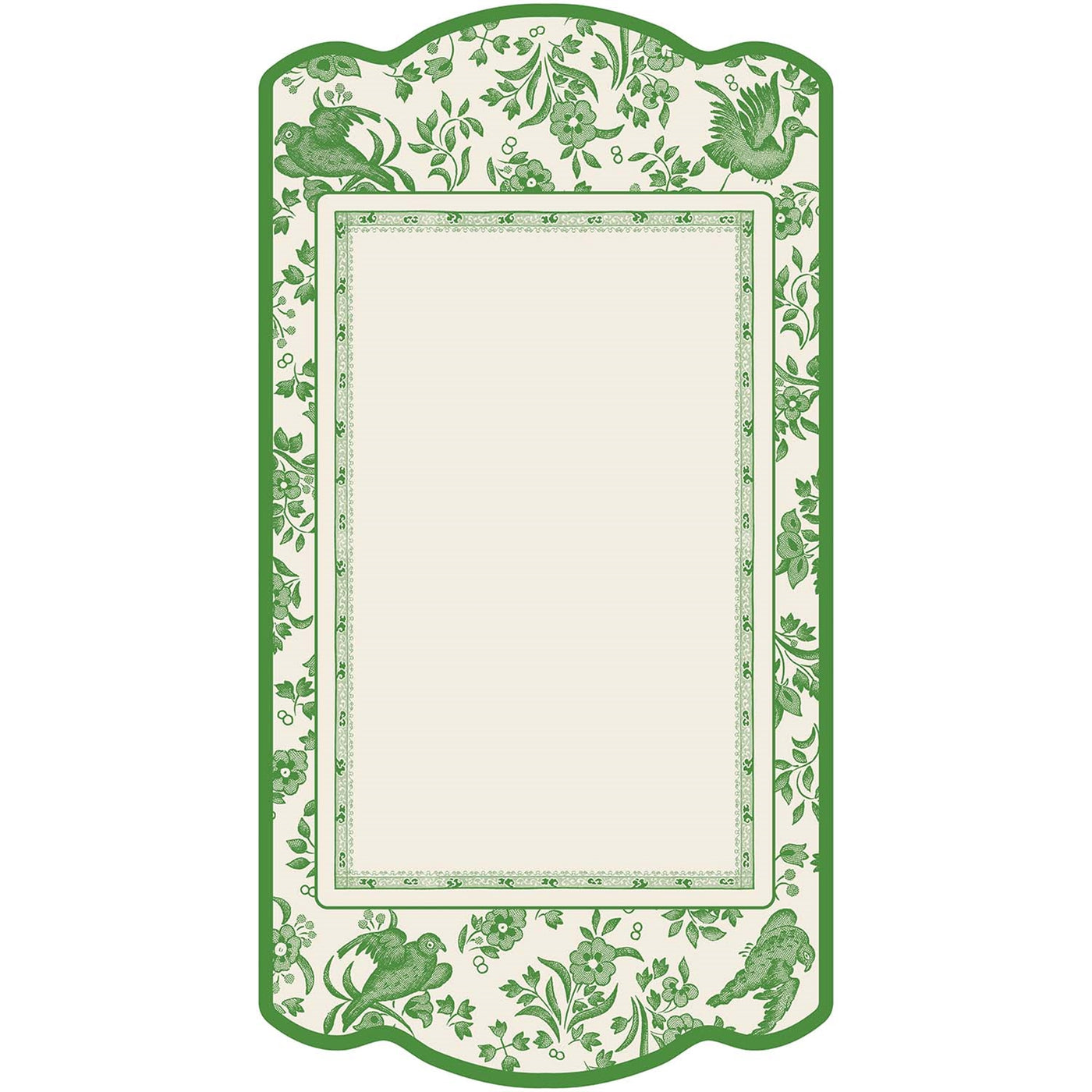 Green Regal Peacock Table Card