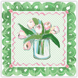 Green Tulips Square Placemat