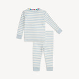 Blue Stripe Organic Cotton Pjs Set
