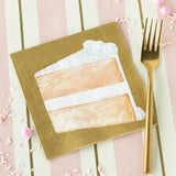 Cake Slice Beverage Napkins