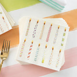 Birthday Candles Beverage Napkins