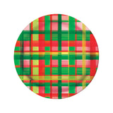 Holiday Plaid Heavy Duty Paper Plates