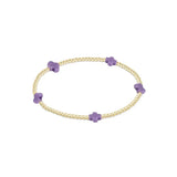 Signature Cross Small Gold Pattern 2mm Bracelet Purple