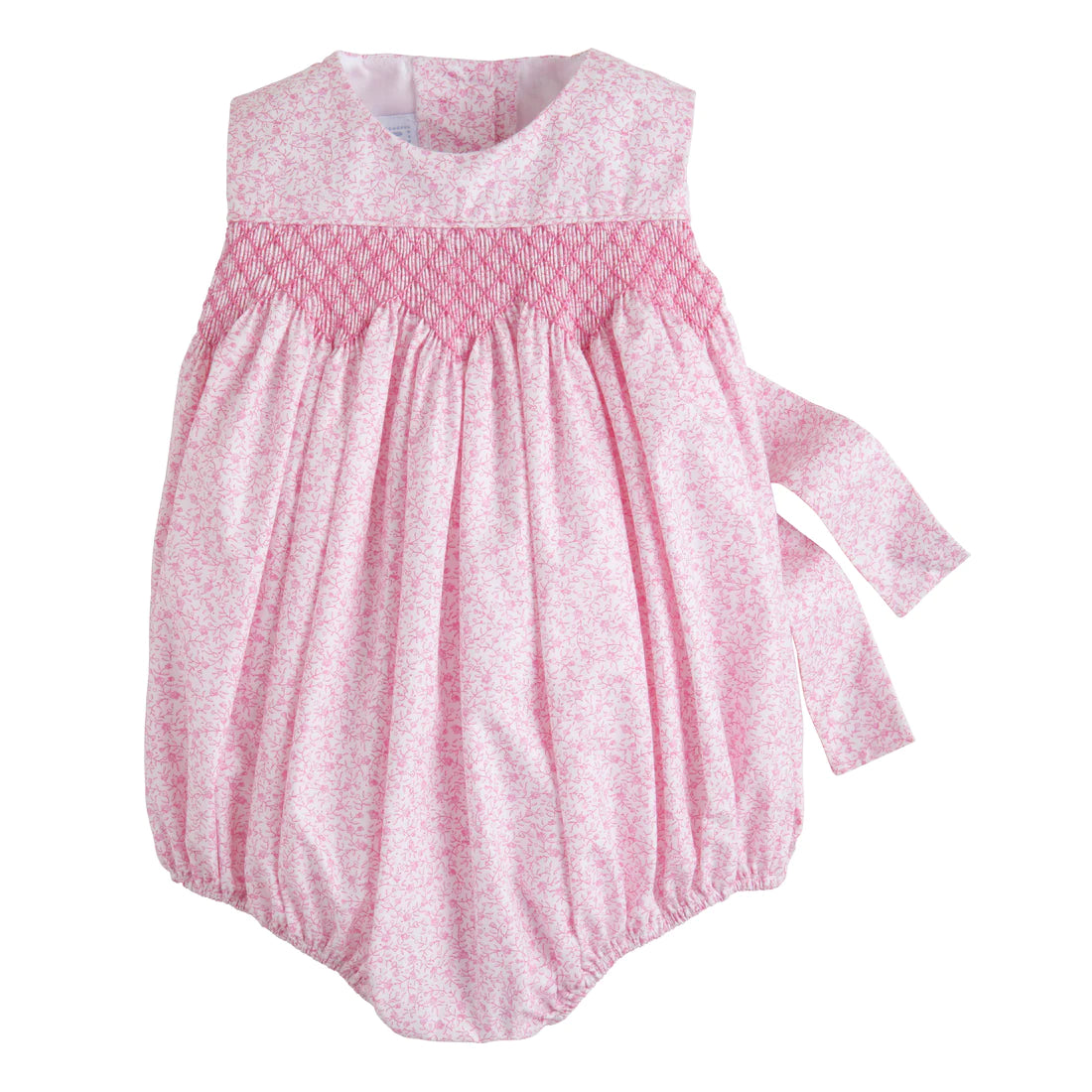 Little English Simply Smocked Bubble - Pink Vinings