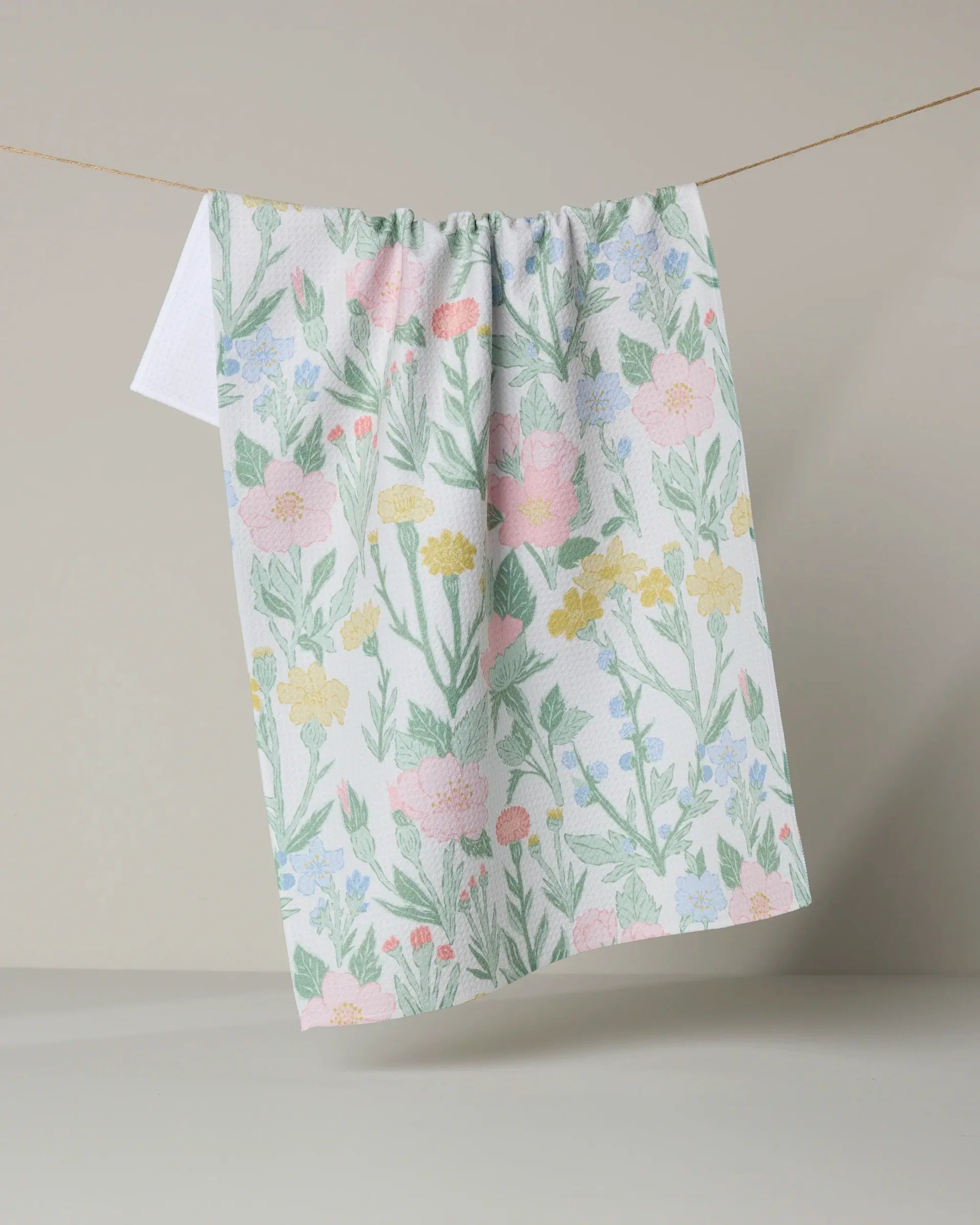 Wildflowers in Bloom Tea Towel – Hot Pink Brentwood
