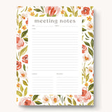 Meeting Notes Notepad