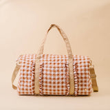 On-the-Go Quilted Weekender Bag-Maple Gingham