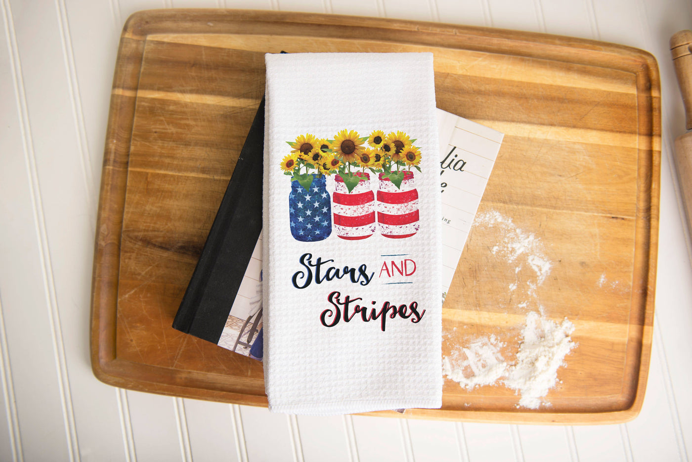 4th of July Patriotic Red White Blue Kitchen Towel Decor